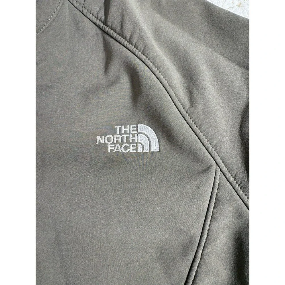 The North Face Women’s Brown Soft Shell Full Zip Jacket Stand-Up Collar Size XL